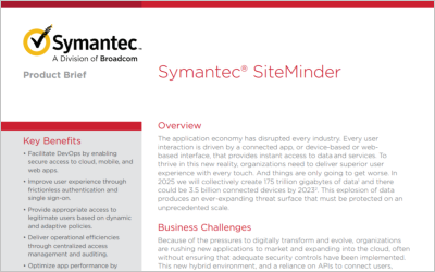 Symantec SiteMinder Product Brief