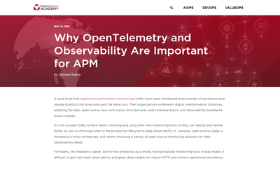 Why OpenTelemetry and Observability Are Important for APM